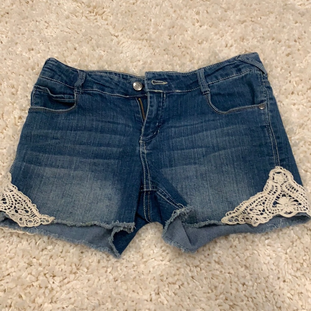 Epic threads lacy jean shorts